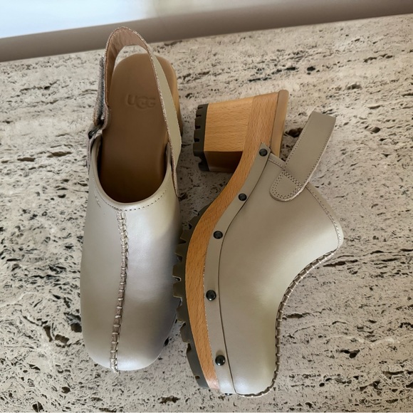 NWOB UGG®Women's Lanni Studded Slip-On Slingback Platform Clogs - Picture 14 of 17